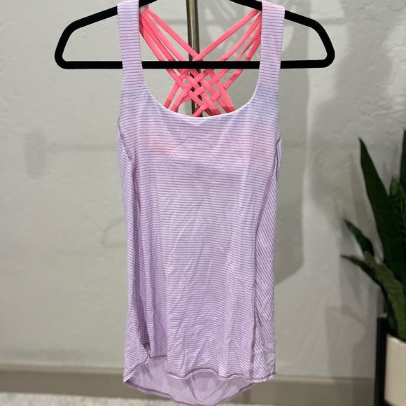 Lululemon Wild Tank | Gorgeous Color | Purple/Sunset | Shelf Bra | Size 2 - Picture 2 of 8